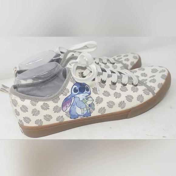 Disney Lilo & Stich Mens 10 Canvas Sneaker Shoes White Gum Soles Lace up - Picture 3 of 15